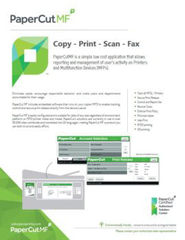 Papercut, Mf, Ecoprintq, Executex Office Technologies