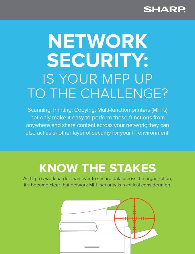 Network Security Infographic, Sharp, Executex Office Technologies