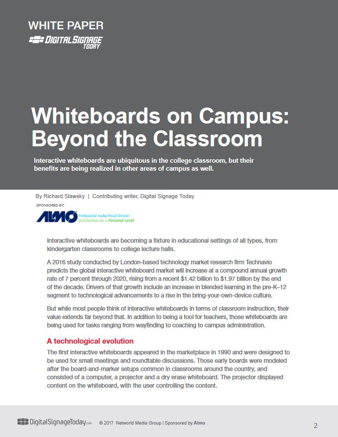 Sharp Whiteboards On Campus, Executex Office Technologies